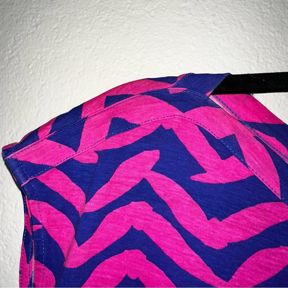 LILLY PULITZER pout pink Get Lucky cap sleeve Robyn t-shirt dress S - Picture 5 of 13